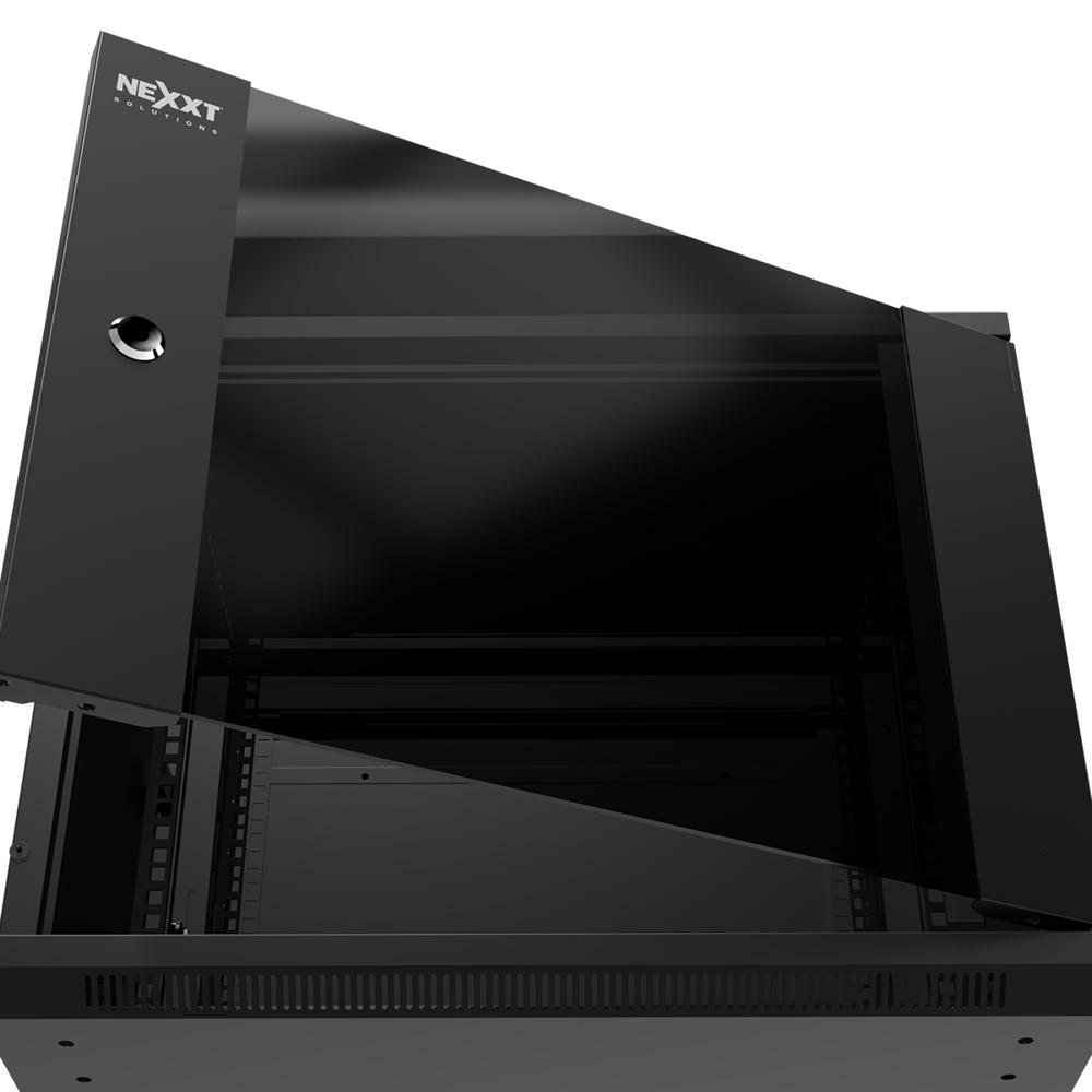 Gabinete de pared articulado y semi-ensamblado, PCRWESKD18U55BK Nexxt